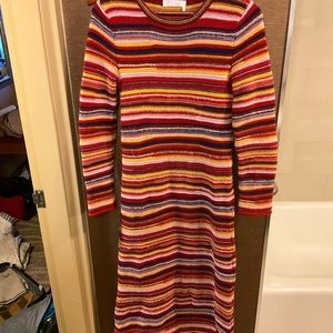 Chloe dress Irregular Stripe Cashmere Knit Dress